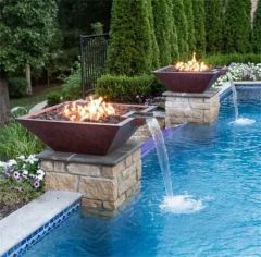 Swimming Pool Fire Bowl Outdoor Firepit with Water Feature Pool Fire Pits - Image 4