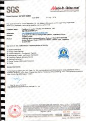 SGS CERTIFICATE certificate from Yongkang Longxiao Industry and Trade Co., Ltd.