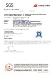 SGS certificate of Zhengzhou Jawo Machinery Co., Ltd. – certificate photo, supplier certificates section