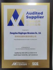 SGS certificate from Zhengzhou Kingdragon Abrasives Co., Ltd.