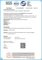 FV-0 certificate from D&A Rubber Industries Ltd.
