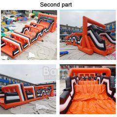Outdoor Game Team Building Long 3PCS Connected Radical Run Inflatable Obstacle Course - Image 6