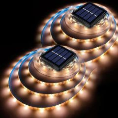 Solar Fairy Rope Lights, Cold White LED String Lights for Pathway, Porch, Christmas Tree - Image 3