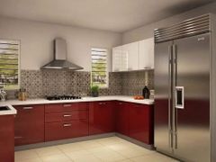 Mirror finish acrylic Modular Kitchen Material Wooden Appearance Modern Door Finishing Acrylic Finish Type Powder - Adil