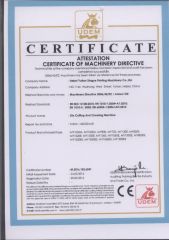 CE for automatic die cutting machine certificate from Shanghai UPG International Industry and Trade Group Co., Ltd.