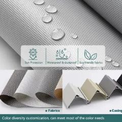 Automatic Electric Motorized Remote Control Windows Blackout Roller Blinds - Image 5