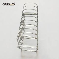 Customize Office File Storage Rack Stainless Steel Desktop Bookshelf - Image 2