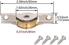 Steel Shell Copper Electroplating Single Wheels Sliding Wheel Door Window Sliding Roller - Image 2