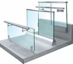 Aluminum Glass Railings, Railing System Type: Continuous Profile, 12 mm - Image 1