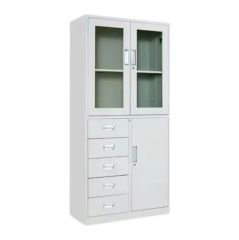 Simple Glass Locker File Cabinet Metal Fireproof Filing Cabinets for Office - Image 1