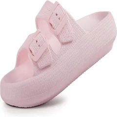 Cozy Buckle Strap Slippers – Cushioned EVA Flat Sandals for Home & Beyond - Image 5