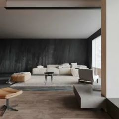 Blcak Wood Grain Pattern Sintered Stone Slabs - Image 1