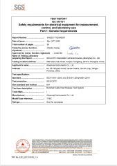LVD Test Report of Bunched Cable Heat Release Test System certificate from Chongqing Advanced Technology Co., Ltd.