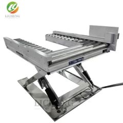 Stainless Steel Electric Scissor Lift Table with U-Shaped Platform & Powered Rollers - Wuxi Licheng Smart Technology Co., Ltd.