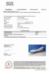 SGS Test Report certificate from Foshan Darwin Furniture Co., Ltd.