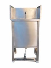 Matt Polish Stainless Steel Foot Operated Hand Wash Sink, Retangular - Vector Food Equipments