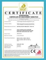 CE certificate of Jinan Knoppo Automation Equipment Co., Ltd. – certificate photo, supplier certificates section