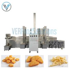 Electric Heating Snacks Samosa Dumpling Shrimp Chip French Fry Peanut Continuous Frying Machine for Sale - Image 3