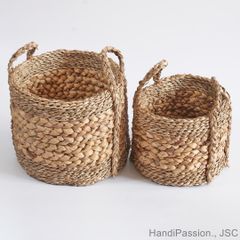 Water Hyacinth & Seagrass Laundry/Storage Basket Set, Vietnam - Image 2