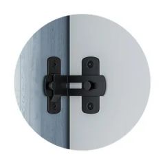 Heavy Duty Black Carbon Steel Barn Door Lock 90 Degree Right Angle Flip Door Lock for Cabinet Bathroom Bedroom Kitchen Sliding Barn Door - Hangzhou Jiansen Hardware Co., Ltd.