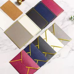 Custom Printing Kraft Paper Business Envelope Textured Coated Paper Pocket Bag Recycle Wedding Packaging Envelopes - Image 5
