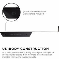 Iron Toilet Tissue Paper Holders Color Black Construction Type Unibody Mounting Type Wall Mounted Finish Matt, Sleek Matte - Image 4