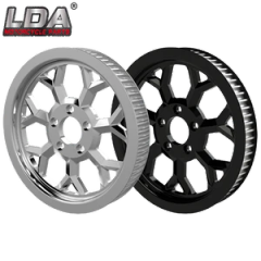 High-Performance Rear Drive Pulley for Harley Softail Models Color Custom Origin China Material Alloy Logo Lda&Custom Model NO. Pulley - Image 5