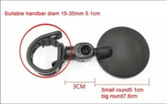 Bicycle Accessories Convex Mirror Round Bike Rear View Mirror Cheap Bicycle Side Mirrors for Handlebars 3cm Lens - Image 6