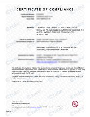 ul listed certificate from Guangdong Ctube Industry Co., Ltd.
