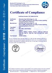 PSE LVD Certificate certificate from Shenzhen Heqi Technology Co., Ltd