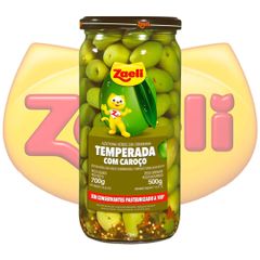 SEASONED GREEN OLIVE WITH SEED 12X17,64oz - Image 2