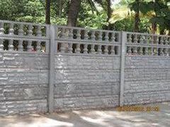 Compound Wall Construction Application Boundary Wall Of Client's Premise Construction Method Using Best Quality Cement And Stone - Image 1