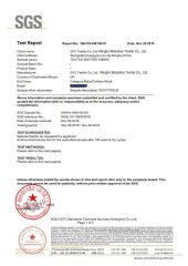 sgs certificate from Ningbo Wokailian Textile Co., Ltd.
