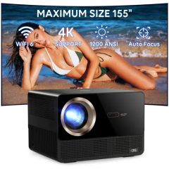 Cre Cr67 1200 ANSI Lumens 4K Mini Android 9 LED LCD Portable Projector - Image 4