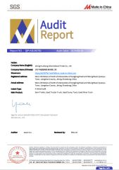 SGS certificate from Jining Huahang International Trade Co., Ltd.