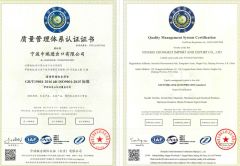 ISO9001 certificate from Ningbo Bs Printing Machinery Equipment Co., Ltd.