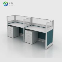 Cubicle Workplace Modular Office Table Workstations Four Seat Desk Partition - Image 2