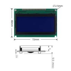 Premium 1604b-2 Blue Character LCD Module for Clear Displays MOQ Low MOQ Type Character Trademark XINNOA Response Time 20ms - Image 4
