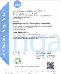 IATF 16949 certificate of ZHEJIANG DELI CONNECTORS CO., LTD. – certificate photo, supplier certificates section