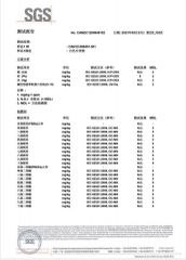 SGS Test certificate from Jiangxi Jiecheng New Material Co., Ltd.