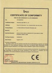 CE certificate of Shandong Light M & E Co., Ltd. – certificate photo, supplier certificates section