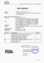FDA Test Report certificate from Dongguan Fosselle Electronics Co., Ltd