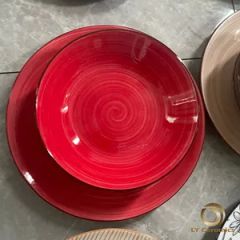 Multicolored Halo 18PCS Dinner Set Plate Stamp Decal Porcelainware Ceramic Kitchenware Tableware - Image 4