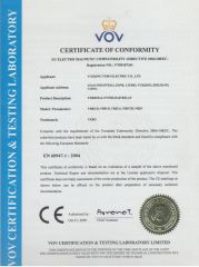 Thermal overload relay certificate of Yueqing Vebo International Co., Ltd. – certificate photo, supplier certificates section