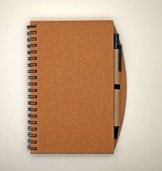 Promotional Eco-Friendly Craft Paper Notebook with Recycle Ball Pen - Image 1