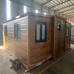 Foldable Expandable Container House - Prefab Modular Luxury Mobile Home with Wood Grain Exterior - Asen Prefab House Company Limited