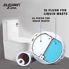 ABS Toilet Push Button Cistern Material ABS Flush Type Dual Flush Size/Dimension 10 inch Flush Valve Type Dual Flush Model Name/Number Water - Image 4