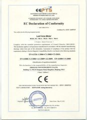 EC declaration of conformity of leaf area meter certificate of Zhejiang Top Cloud-Agri Technology Co., Ltd. – certificate photo, supplier certificates section