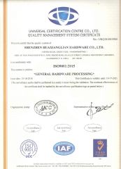 Certificates certificate from Shenzhen Huaxianglian Hardware Co., Ltd.