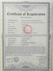 FDA certificate from Hunan Woolf Technology Co., Ltd.